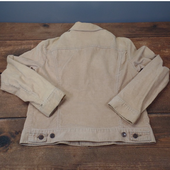Vintage 70s Levis‎ Corduroy Trucker Jacket Tan Cotton Blend Button Front Size 40 - Picture 9 of 12